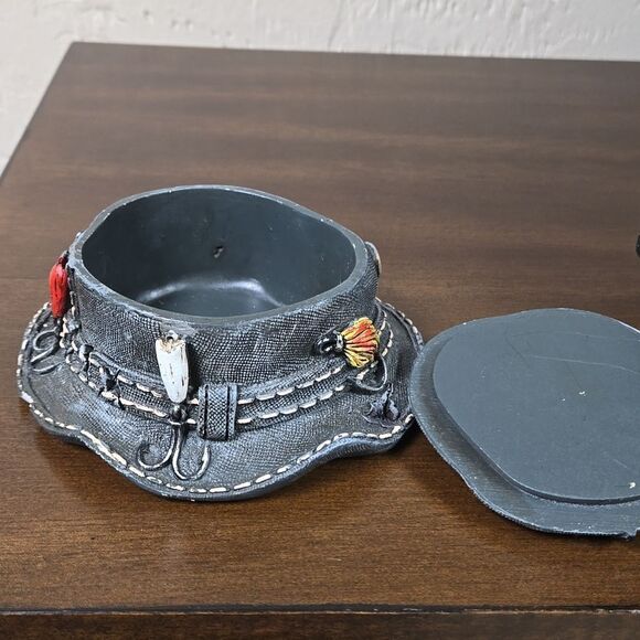 FISHING HAT TRINKET JEWELRY BOX - Picture 5 of 8